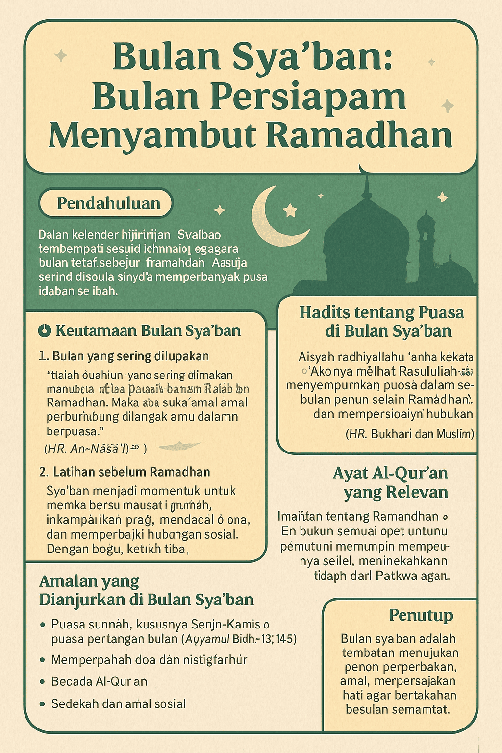 Bulan Sya’ban: Bulan Persiapan Menyambut Ramadhan 🌙✨