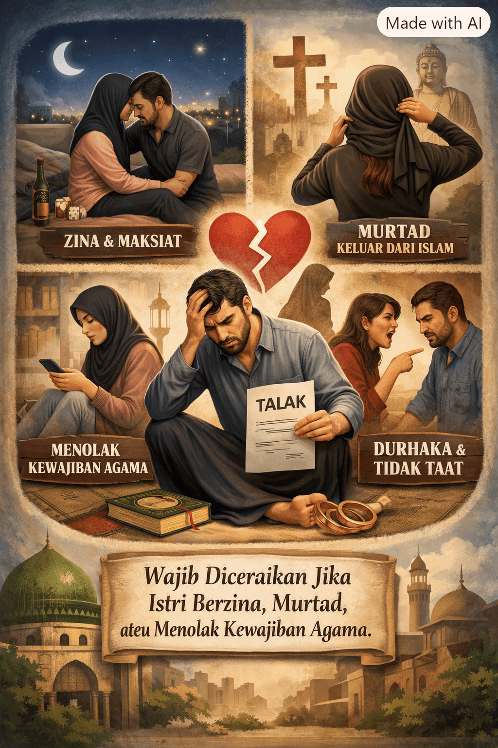 Syarat Istri yang Boleh atau Wajib Diceraikan