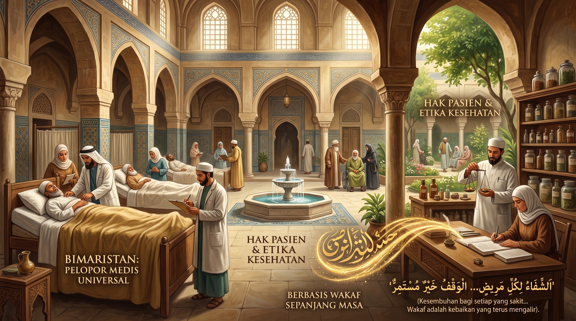 Revolusi Rumah Sakit Bimaristan dalam Sejarah Islam: Pelopor Pelayanan Medis Universal, Hak Pasien, dan Etika Kesehatan Berbasis Wakaf
