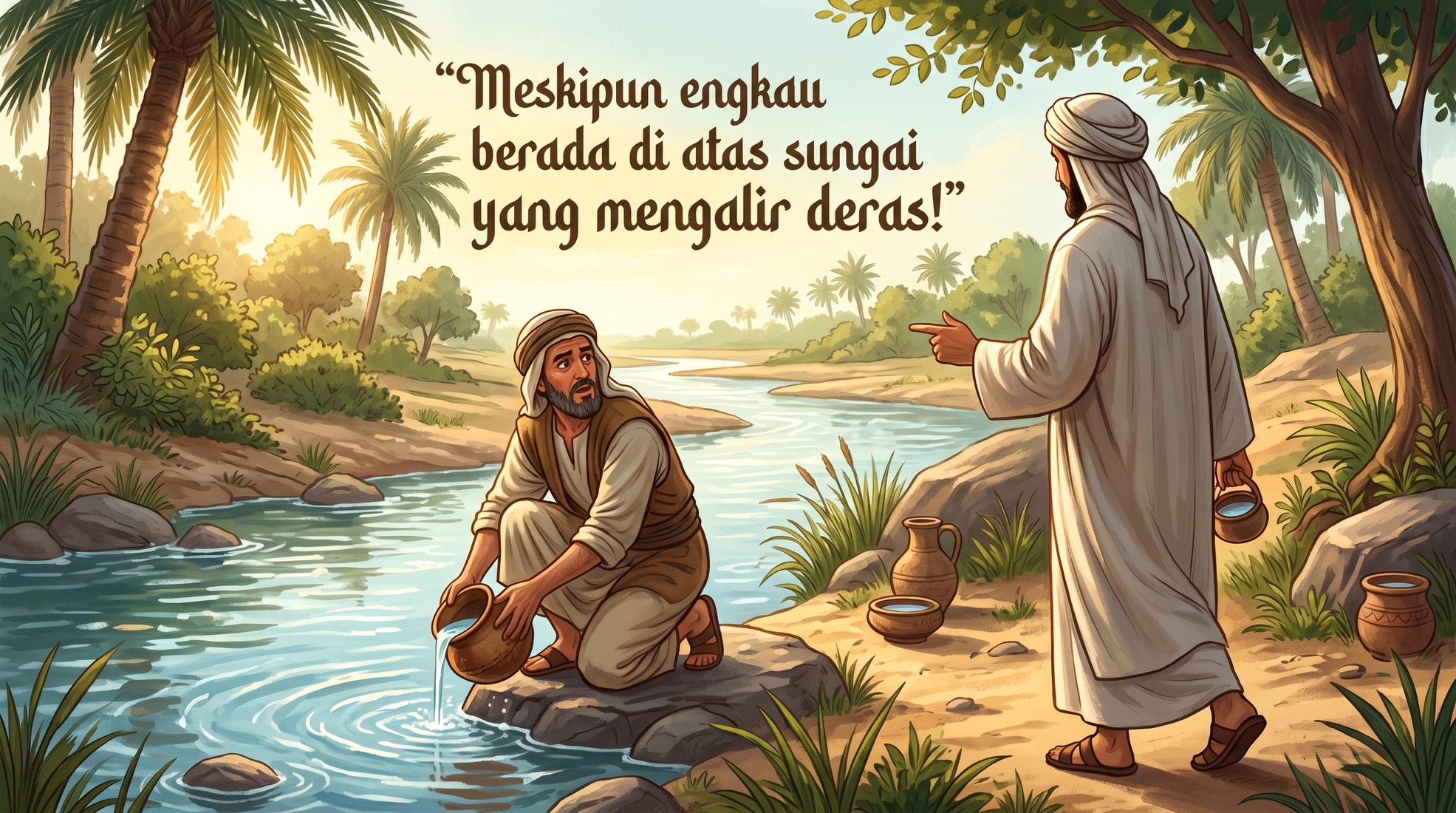 Etika Konservasi Air dalam Syariat Islam: Mengapa Rasulullah SAW Mengharamkan Boros Air Bahkan di Tepi Sungai yang Mengalir?